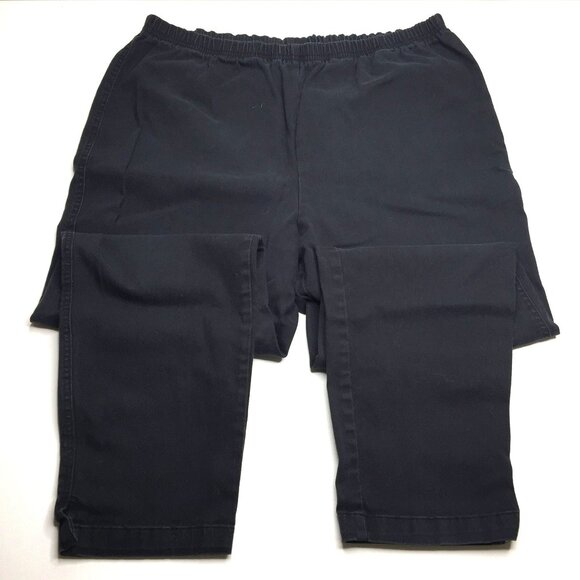 Avenue Jeans Womens Denim Legging Elastic Waist Black Straight Leg Size 20P - Picture 3 of 9